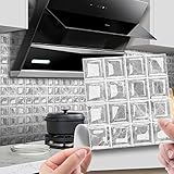 10Pcs 3D-Mosaik-Kristall-Küchenfliesen-Aufkleber Für Wände Peel And Stick Diy Wasserdichte Selbstklebende Fliesenaufkleber Bodenaufkleber-10 * 10C