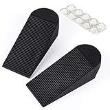 Türstopper 2er Set, schwergewichtiger rutschfester Gummi Türkeil, 10 Stück Transparent Anschlagpuffer Selbstklebend Puffer Pads, Antirutschfüße, ideal für Wohnungen, Büros, Glastürpuffer für Balkontü