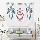 YYRAIN Nordic Dream Catcher Bedruckter Wandteppich Home Wandkunst Dekoration Hängendes Tuch Wohnzimmer Schlafzimmer Hängendes Tuch Multifunktionales Strandtuch 91x59 Inch{230x150cm}