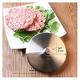 SHYOD 1 stück 9,5 cm Runde Form Hamburger Press Edelstahl Schweinefleisch Rindfleisch Fleisch Pie Burger Machen Mold Kü