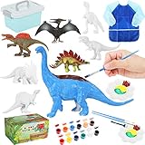 ARANEE Kunst Bastel Sets für Kinder, 18 Stck 3D Dinosaurier Spielzeug Malsets für Kinder Kreativität Basteln DIY Geschenk für Weihnachten Geburtstag