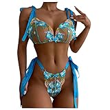 Hirolan 2 Teile Damen Blau Spitze Negligee Sexy Dessous Babydoll Strapse Set ReizwäSche Set Push Up BH Und Spitzen Sexy Panties UnterwäSche Frauen Lingerie Sex S