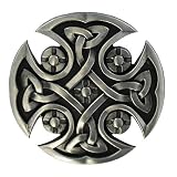 eeddoo® Gürtelschnalle - keltisches Kreuz (Buckle für Wechselgürtel für Damen und Herren | Belt Frauen Männer Oldschool Rockabilly Metall Gothic Wave Rock Biker Western Trucker Casino Skull)