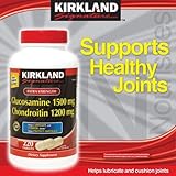 Kirkland Signature Glucosamine HCI 1500mg Chondroitin Sulfate 1200mg 220 Tablets / New Increased Count, (Pack of 2) by Kirkland Sig