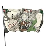 Flagge Kunst Weihnachten Durable Flaggen mit öse, Perfekte Thema Party Hängende Dekoration Flagge für Garten, Hof, Rasen 90x150