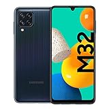 Samsung Galaxy M32 Android Smartphone ohne Vertrag, 6,4-Zoll -Infinity-U-Display, starker 5.000 mAh Akku, 128 GB/6 GB RAM, Handy in Schwarz, deutsche Version exklusiv b