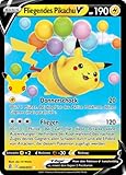 Fliegendes Pikachu V - 006/025 - Ultra Rare - Pokemon Celebrations - Deutsch + 1 x Heartforcards ® Top