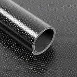 PVC Bodenbelag Dots - Gummimatte - Stärke: 2mm - Noppenmatte Antirutschmatte - Rutschfest und unempfindlich gegen Flüssigkeiten & Schmutz - Universell einsetzbar (120 x 350 cm, Schwarz)