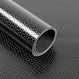 PVC Bodenbelag Dots - Gummimatte - Stärke: 2mm - Noppenmatte Antirutschmatte - Rutschfest und unempfindlich gegen Flüssigkeiten & Schmutz - Universell einsetzbar (120 x 350 cm, Schwarz)