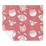 Smile Hundegesicht mit Knochen, weich, gemütlich, Überwurfdecke für Erwachsene und Kinder, leichte Mikrofaser-Fleecedecke für Couch, Bett, Sofa, Reisen, 150 x 130