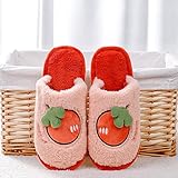 Gymnastik Schuhe Damen,Warme Hausschuhe Mit Dicken Sohlen, Rutschfeste Hausschuhe Aus PlüSch FüR Zuhause, Bequeme Hausschuhe Mit Rutschfester Gummisohle FüR Den Innen- Und AußEnbereich-G_38-39