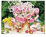 CJNDMX DIY Ölgemälde Durch Zahlen Landschaft Abstrakte Leinwand Malerei Blume Bild Auf Wand Acryl Kinder Geschenk Färbung E Moderne Wohnkultur 40X50C