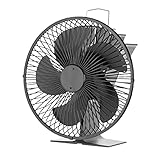 MagiDeal Wärmebetriebener Ofenventilator 6 Flügel Wärmeverteilung Effizienter Kaminofen-Holzbrenner-Ventilator für Holzofen-Wärmeverteilung - g