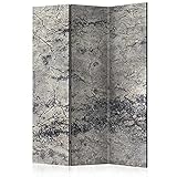 murando Raumteiler Foto Paravent Betonoptik 135x172 cm einseitig auf Vlies-Leinwand Bedruckt Trennwand Spanische Wand Sichtschutz Raumtrenner Design 3D Effekt Loft grau f-A-0547-z-b