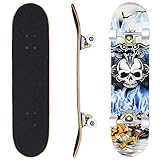 WeSkate Longboard Fishtail 40 Zoll Lange Cruiser Skateboard Komplett (101cm) für Erwachsene Jugendliche Kinder Jungen M