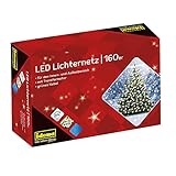 Idena 8325069 - LED Lichternetz mit 160 LED in warmweiß, mit 8 Stunden Timer Funktion und Transformator, ca. 2 x 1 m groß, für den Innen- und Außenbereich, als Deko für Garten, W