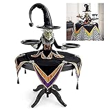Witch Display Stand,Halloween Cupcake Witch Display Stand Home Decoration,Creepy Witch Tabletop Server Resin Crafts,Resin Crafts for Party Feast Restaurant O