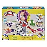 Play-Doh Verrückter Freddy Friseur Haarsalon Spielset für Kinder ab 3 Jahren mit 8 dreifarbigen Dosen à 56 g