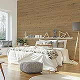 SUN WOOD Profilbrett I Holzbrett für Wandverkleidung im Altholz Design Stallgrau 60: 0,63 m² Wandpaneel aus Fichtenholz mit originalgetreuer Altholzoberfläche und 4-seitiger Nut und F