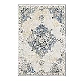 XIAOLIN Traditioneller Floraler Ethnischer Stil Teppich Niedriger Stapel Rechteckig Mit Vintage-Print Bereich Teppiche rutschfest Distressed Non-Shedding (Color : 02, Size : 160x230CM)