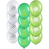 12 Stücke Fußball Ballons 12 Zoll Fußball Latex Ballons Bedruckt Weltmeisterschaft Fußball Ballons Aufblasen mit Helium für Sport Thema Geburtstag Deko Jungen Mädchen Erwachsene, Mehrfarbig