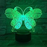 3d Lampe Nachtlicht Kreative Lotus Tischlampe Nachttischlampe Geschenke für Kinder Geburtstag Valentinstag Home Room D