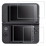 Display Schutz für Nintendo Neue 3DS XL, AFUNTA 4Pcs gehärtetes Glas für Top Screen und HD Clear Crystal PET Film für unteren Bildschirm, 3DS XL Film Zubehö