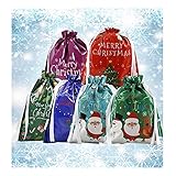 Drawstring Bags, 30Pcs 3 Kinds of Size Xmas Gift Wrapping Goodies Bags, Birthday Drawstring Gift Bag, for Christmas Gifts&Party D