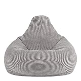 icon Sitzsack-Sessel „Dalton“ für Kinder, Cord, Sitzsäcke für Kinder, Sitzsäcke für das Wohnzimmer, Gaming-Sitzsäck