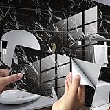 lilizhang Fliesenaufkleber for Küchenwand 8er-Pack DIY wasserdichte Selbstklebende Wandaufkleber Einfacher Stil Rechteck Wunderschöne Fliesen Mosaik Wohnkultur Aufgehellt Küche Wohnzimmer 15cmx30