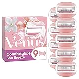 Gillette Venus Comfortglide Spa Breeze Rasierklingen Damen, 9 Ersatzklingen für Damenrasierer mit 3-fach Kling