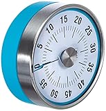 TFA Dostmann Puck Küchentimer, Eieruhr magnetisch, Timer, mit Restzeit-Anzeige, 0-60 Minuten, türkis, 38.1028.20,L 79 x B 32 x H 79