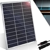 KESSER® Solarpanel Monokristallin Solarmodul Solarpanel - 130W 18 V für 12 V Batterien, Photovoltaik - Solarzelle Solaranlage PV-Anlage Solar für Wohnwagen, Camping, Balkon, G