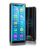 MYMAHDI MP3 Player, High Resolution and Full Touch Screen, HiFi Lossless Sound Player with FM Radio, Voice Recorder, 8GB Supports up to 128GB，Black