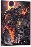 FZSMXH Leinwand Bedrucken 60 * 90cm Kein Rahmen Dark Souls 3 Soul of Cinder Poster Dekoratives W