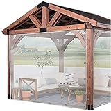 AMDHZ Pergola-Plane Transparent PVC-Vorhang für Den Außenbereich 0,5mm Wasserdicht Winddicht für Terrasse, Außenbereich, Witterungsbeständigkeit, Anpassbar (Color : Clear Gray, Size : 5x2.5m)