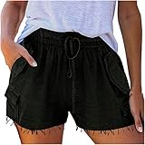 Battnot Damen Sommer Shorts Teenager Mädchen Kurze Hose Casual Elastische Einfarbig Yoga Fitness Sporthose Laufshorts High Waist Slim Fit Strand Shorts Schlafanzughose S