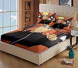 Spannbetttuch 90x200 cm, 3D Naruto Thema Muster Mikrofaser Bettlaken Set,Spannbetttuch Für Kinder Mädchen Jugendliche Schlafzimmer Dekor -Naruto 10