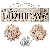 Qagazine Home Planner Holz Familienkalender Board Holz Wandkalender Familienplaner Kalender geräumiger Wandkalender Großer Familienkalender Tage zum Erinnern Handgefertigter Kalender Basteln Anhäng