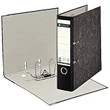 Leitz Aktenordner, 80 mm Rücken, A4, Schwarz, 10 Stück