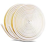 Fensterdichtung, Lavvio Antikollisions Fenster Dichtungsband 2 Volumen, Wasserdichtendes Dichtungsband, Selbstklebende Dichtungsband tür, Schalldicht Tür dichtung, Anti Zerkleinern(16 Meter, Weiß)