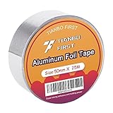 Aluminium Klebeband 50mm x 25m Aluband Alu-Klebeband hitzebeständig zum Abdichten und Dämmen Isolierband von TIANBO FIRST