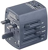 revolt Reiseadapter: 3in1-Universal-Welt-Reisestecker mit 4 USB-Ladeports, 5 A, 25 Watt (Adapter Stecker)