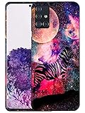 Glisten Schutzhülle für Samsung Galaxy A51 (nicht für 5G geeignet), Zebra-Nebel-Design, bedruckt, schlank, niedlich, Kunststoff, Hartschale zum Aufstecken, für Galaxy A51 (nur für 4G)
