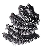 WanXingY 1yards Guipure Spitze Chiffon Stoff Tüll Spitze Material 4 cm Ribbon Nähen Weiß Schwarze Schnürsenkel for Kleidung Party Kleid Handwerk (Größe : 4cm)