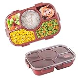 Brotdose Bento Box für Kinder, Auslaufsicher Lunchbox mit 5 Unterteilten Fächern, Erwachsene Brotzeitbox für Jungs und Mädchen, für Schule Büro Picknick