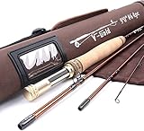 SPRINTON MAXIMUNCATCH V-Gold Fliegenrute IM12 Graphit 4 Teile Fliegenfischen Rute mit Cordura Rohr Angelrute in 4/5/6/8wt (9ft 8wt 4 Teile)