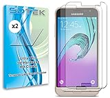 SDTEK *2 Pack Schutzglas für Samsung Galaxy J3 (2016) Panzerglas Glasfolie Hartglas Panzerfolie Tempered Glass Screen Protector Schutzfolie Displayschutzg