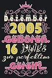 16.geburtstag mädchen geschenk: Alternative geburtstagskarte 16 / geschenkideen mädchen 16 jahre / 2005 geburtstag frau / Geburtstags fü