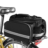 FSYEU Fahrrad Gepäckträgertasche, 3in1 Fahrradtasche Gepäckträger Tasche wasserdichte, Rucksack und Umhängetasche, Multifunktionale Sattel Tasche für MTB Rennrad Gepäckträger, 20L